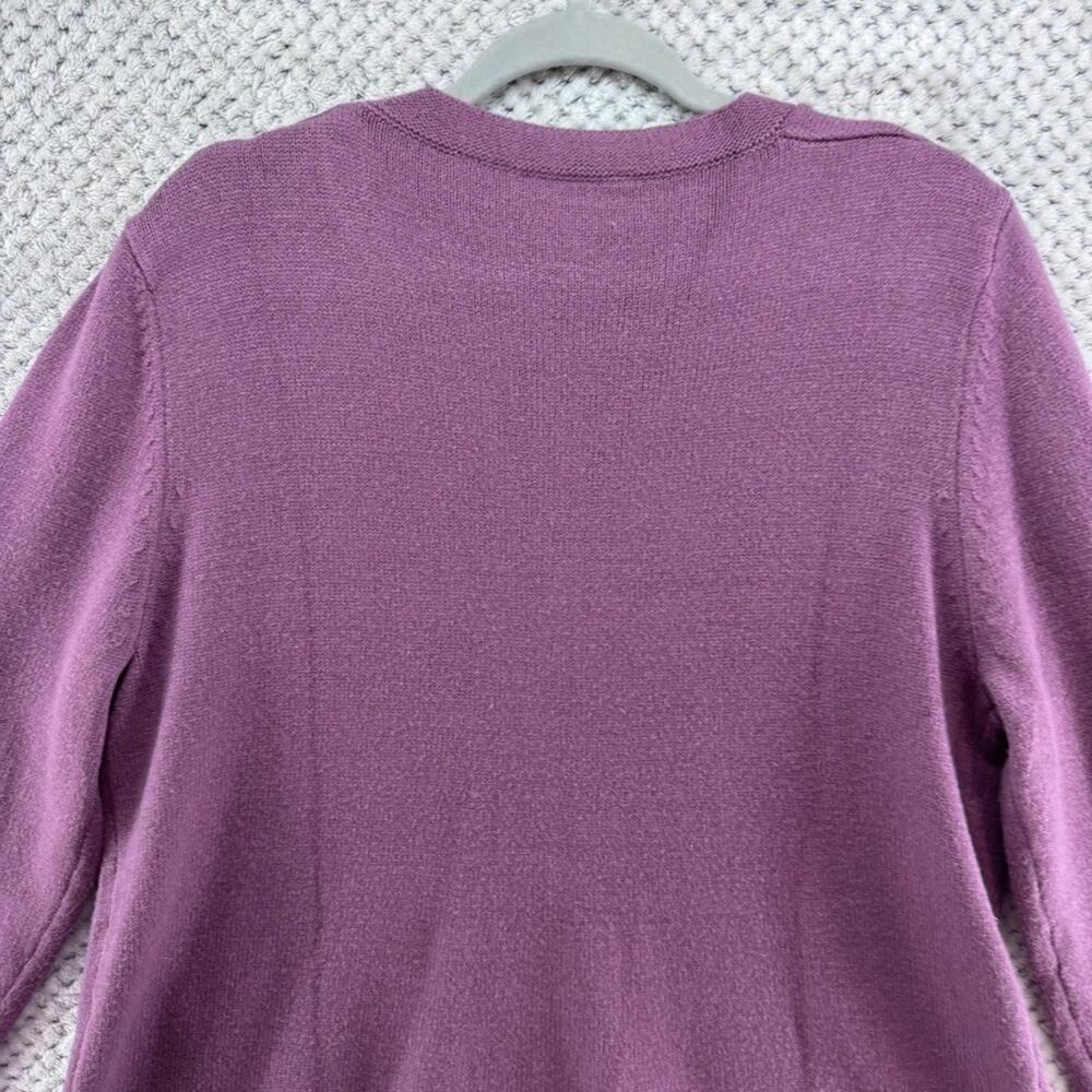 Soft Surroundings Purple Knit Sweater Womens Size L Long Sleeve Pullover - Picture 6 of 11